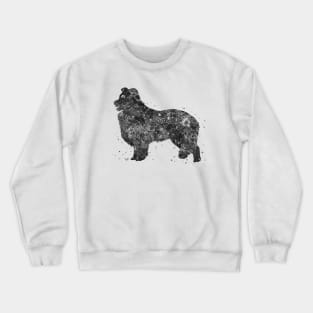 border collie dog black and white Crewneck Sweatshirt